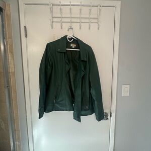 Style & Co. Green Leather Jacket